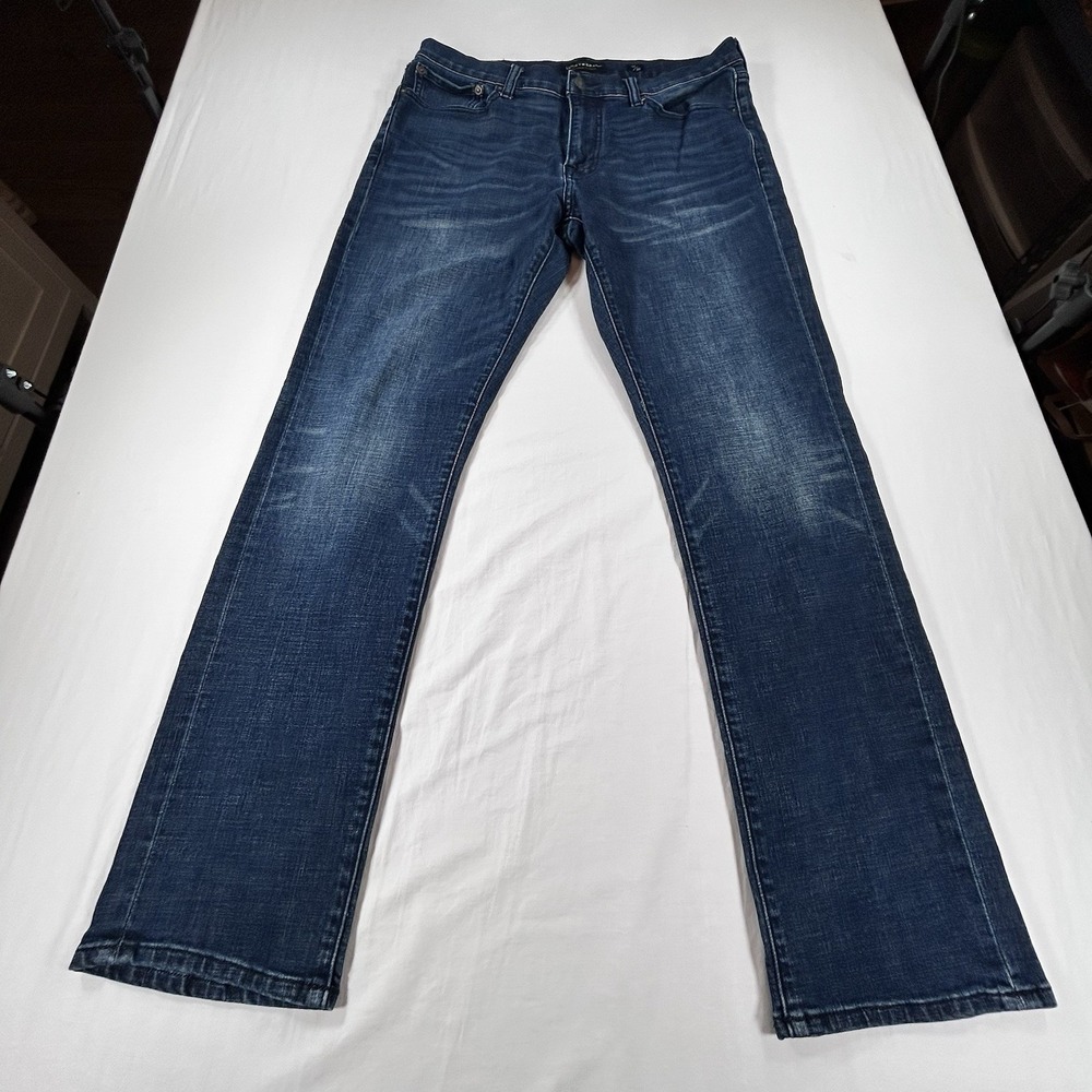 Lucky Brand 410 Athletic Slim Jeans Mens 32x32 Blue Denim Pants Dark Wash